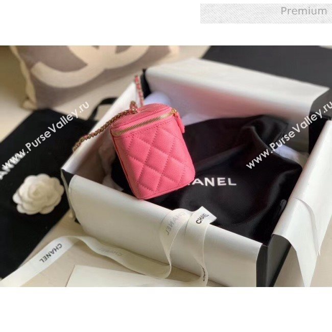 Chanel Grained Calfskin Small Vanity Clutch Bag with Classic Chain AP1341 Rosy 2020 (JY-20050824)