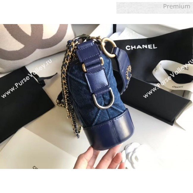 Chanel Denim and Calfskin Chanels Gabrielle Small Hobo Bag AS0865 Blue 2020 (JY-20050826)