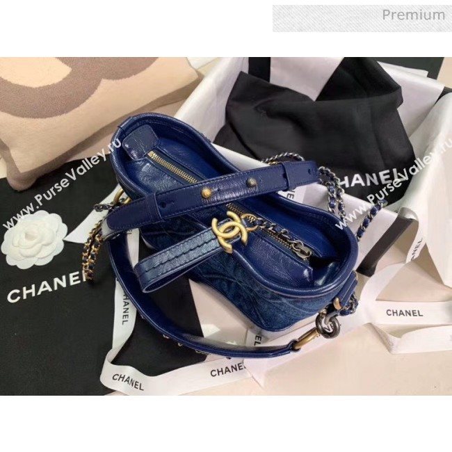 Chanel Denim and Calfskin Chanels Gabrielle Small Hobo Bag AS0865 Blue 2020 (JY-20050826)