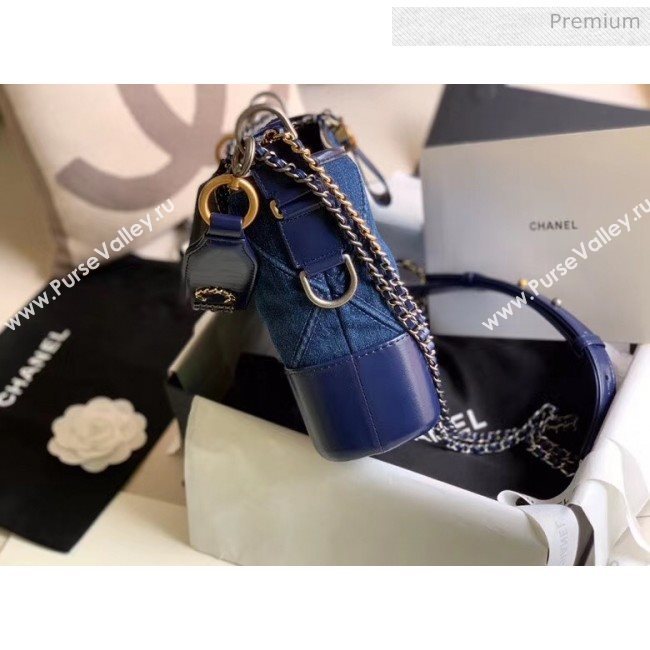 Chanel Denim and Calfskin Chanels Gabrielle Medium Hobo Bag AS1582 Blue 2020 (JY-20050827)