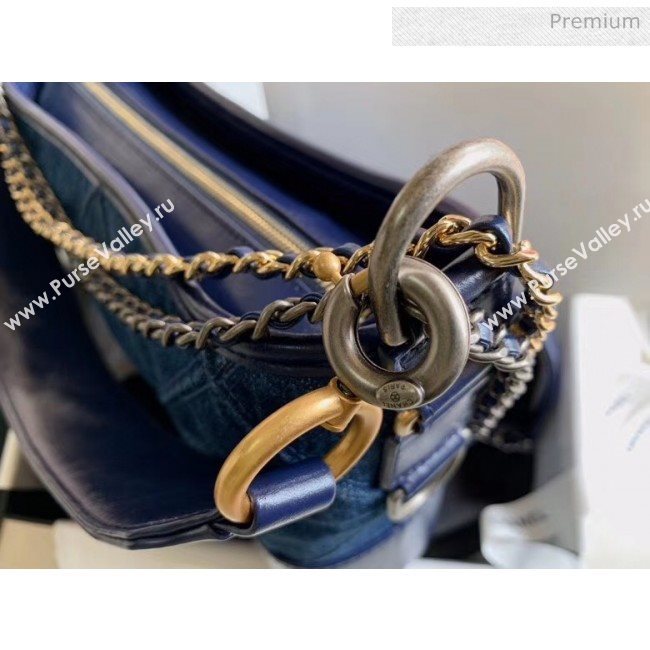 Chanel Denim and Calfskin Chanels Gabrielle Medium Hobo Bag AS1582 Blue 2020 (JY-20050827)