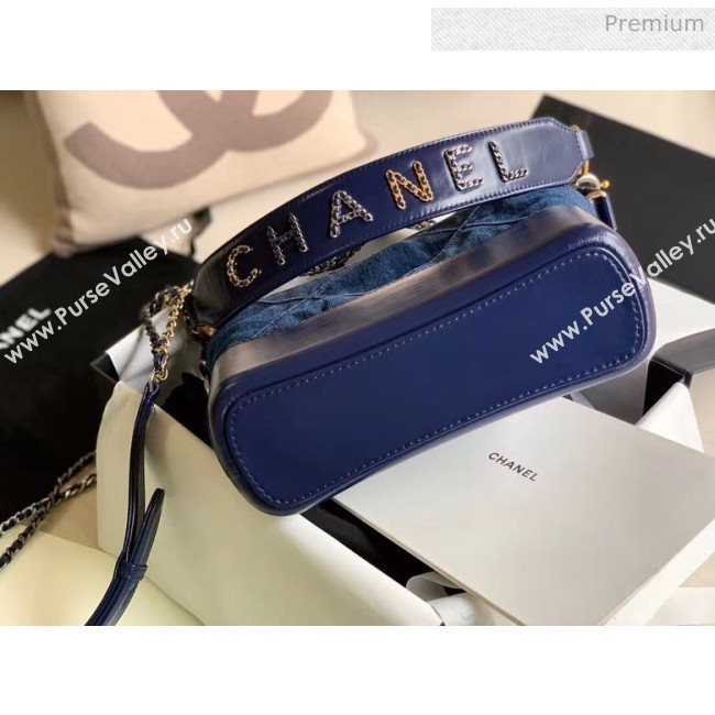 Chanel Denim and Calfskin Chanels Gabrielle Medium Hobo Bag AS1582 Blue 2020 (JY-20050827)