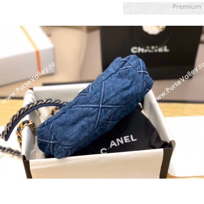Chanel Denim Small Chanel 19 Flap Bag AS1160 Blue 2020 (JY-20050828)