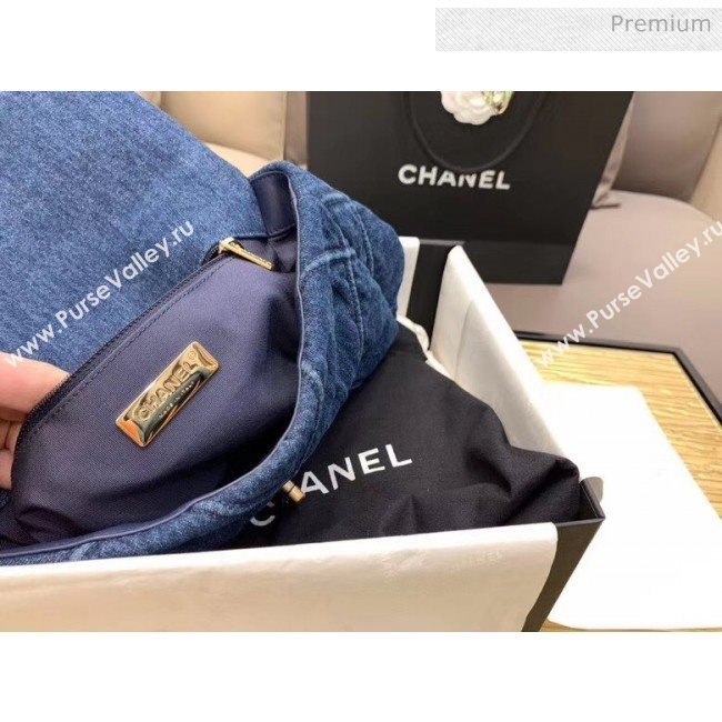 Chanel Denim Small Chanel 19 Flap Bag AS1160 Blue 2020 (JY-20050828)