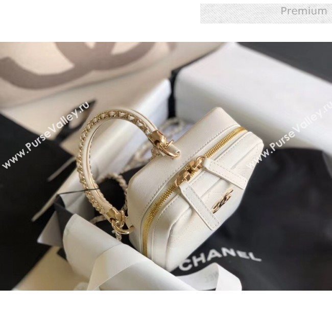 Chanel Quilting Leather Camera Bag With Chain White 2020 (JY-20050831)