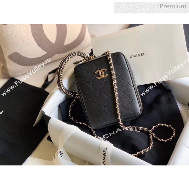 Chanel Quilting Leather Camera Bag With Chain Black 2020 (JY-20050832)