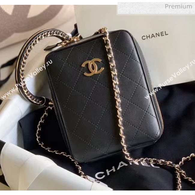 Chanel Quilting Leather Camera Bag With Chain Black 2020 (JY-20050832)