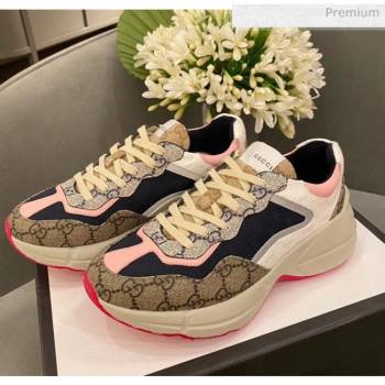 Gucci Rhyton GG Supreme Multicolor Sneakers Pink 2020 (SY-20050801)