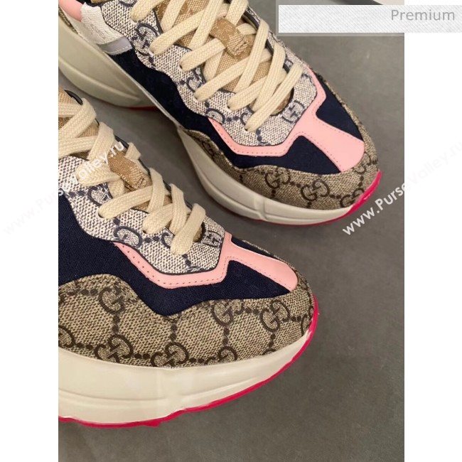 Gucci Rhyton GG Supreme Multicolor Sneakers Pink 2020 (SY-20050801)