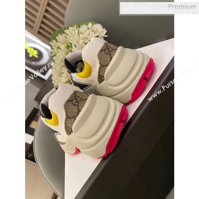 Gucci Rhyton GG Supreme Multicolor Sneakers Yellow 2020 (SY-20050902)