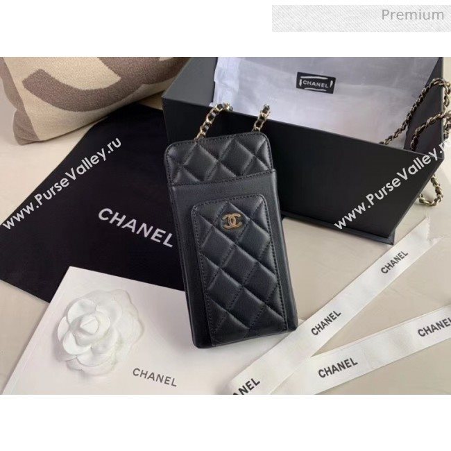 Chanel Lambskin Classic Clutch With Chain AP0990 Black 2020 (JY-20050838)