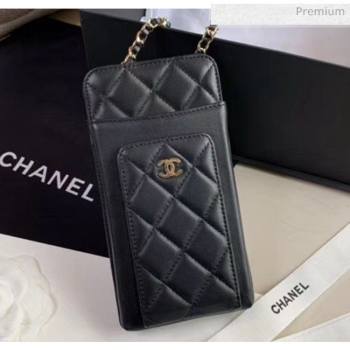 Chanel Lambskin Classic Clutch With Chain AP0990 Black 2020 (JY-20050838)