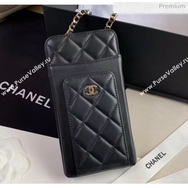 Chanel Lambskin Classic Clutch With Chain AP0990 Black 2020 (JY-20050838)