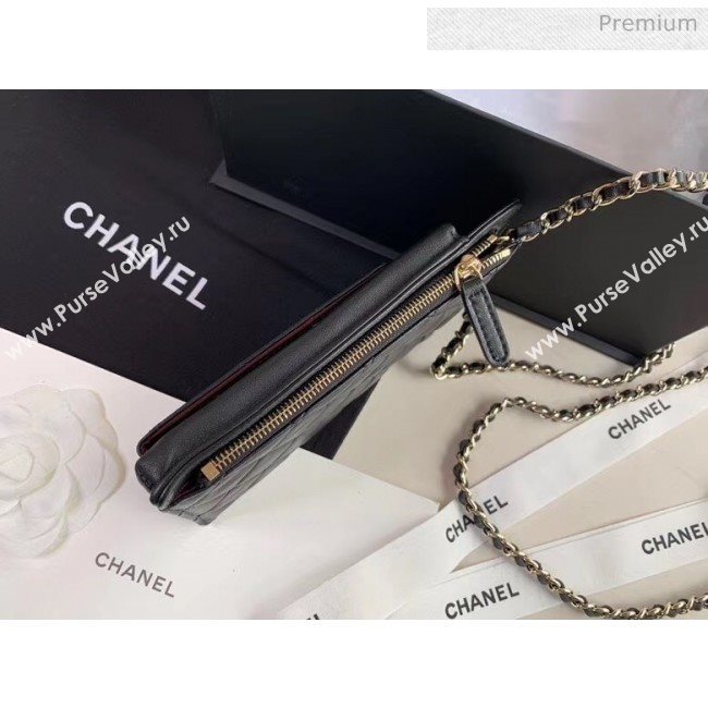 Chanel Lambskin Classic Clutch With Chain AP0990 Black 2020 (JY-20050838)