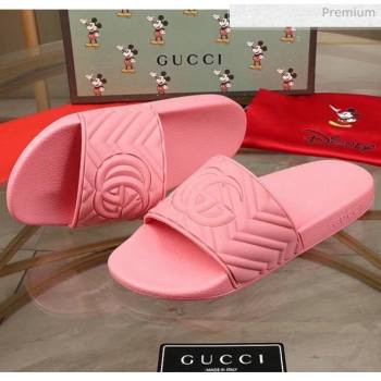 Gucci GG Rubber Slide Sandal Pink 2020(For Women and Men) (MD-20050906)