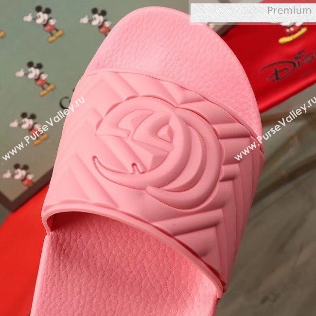Gucci GG Rubber Slide Sandal Pink 2020(For Women and Men) (MD-20050906)