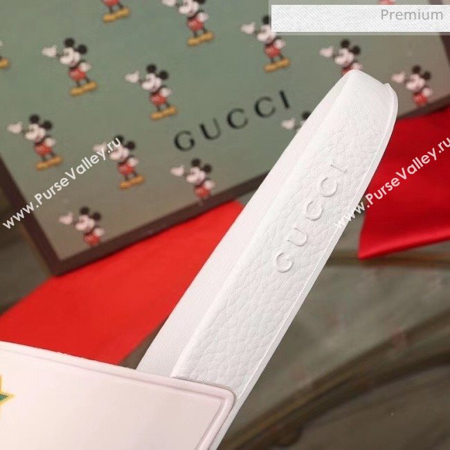 Gucci Disney x Gucci Rubber Flat Slide Sandals White 2020(For Women and Men) (MD-20050909)