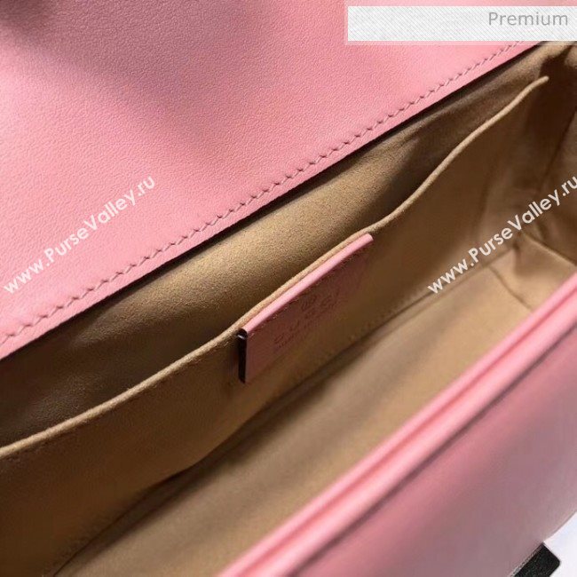 Gucci GG Marmont Matelassé Mini Chain Shoulder Bag 446744 Pastel Pink 2020 (DLH-20051105)