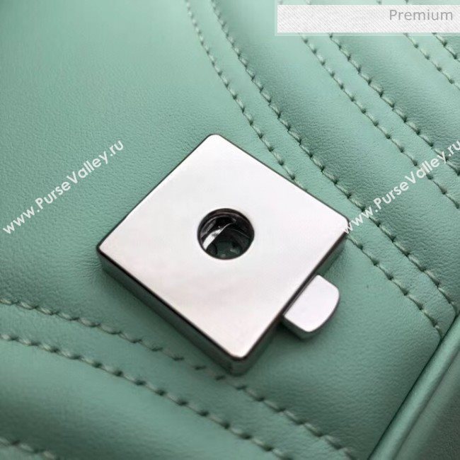 Gucci GG Marmont Matelassé Small Shoulder Bag 443497 Pastel Green 2020 (DLH-20051107)