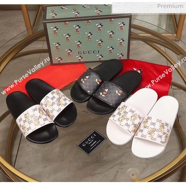 Gucci Mice Print Rubber Slide Sandal White 2020(For Women and Men) (MD-20050912)