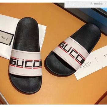 Gucci Stripe Rubber Slide Sandal 524984 Black/White 2020(For Women and Men) (SY-20050931)