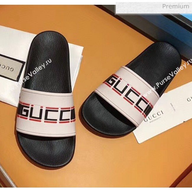 Gucci Stripe Rubber Slide Sandal 524984 Black/White 2020(For Women and Men) (SY-20050931)