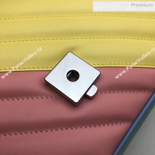 Gucci GG Marmont Matelassé Small Top Handle Bag 498110 Multicolor Pastel 2020 (DLH-20051121)