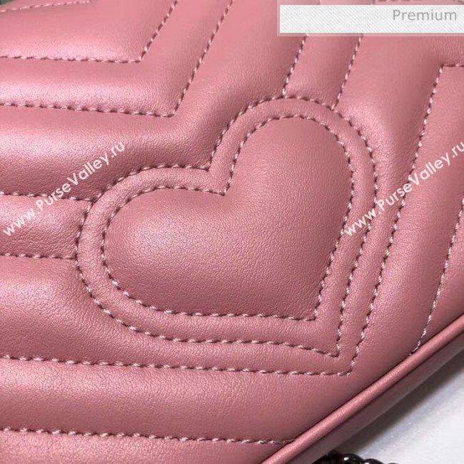 Gucci GG Marmont Matelassé Super Mini Shoulder Bag 476433 Pastel Pink 2020 (DLH-20051115)