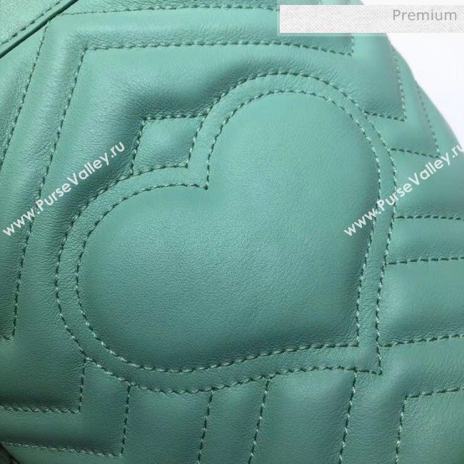 Gucci GG Marmont Matelassé Mini Bucket Bag 575163 Pastel Green 2020 (DLH-20051133)