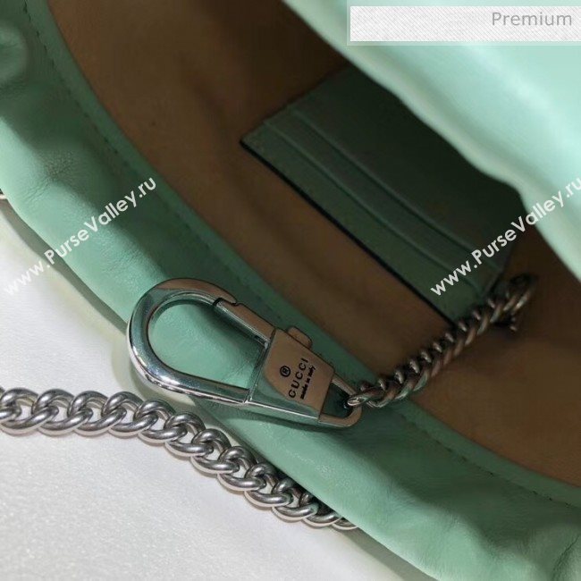 Gucci GG Marmont Matelassé Mini Bucket Bag 575163 Pastel Green 2020 (DLH-20051133)