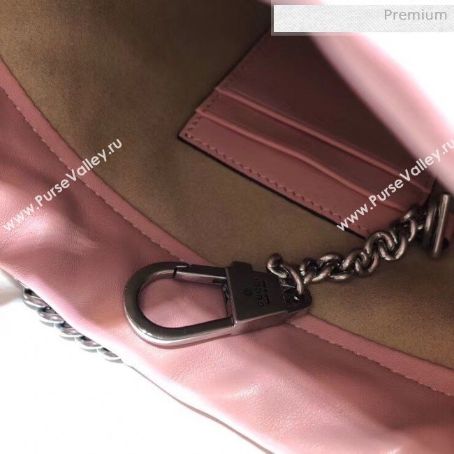 Gucci GG Marmont Matelassé Mini Bucket Bag 575163 Pastel Pink 2020 (DLH-20051135)