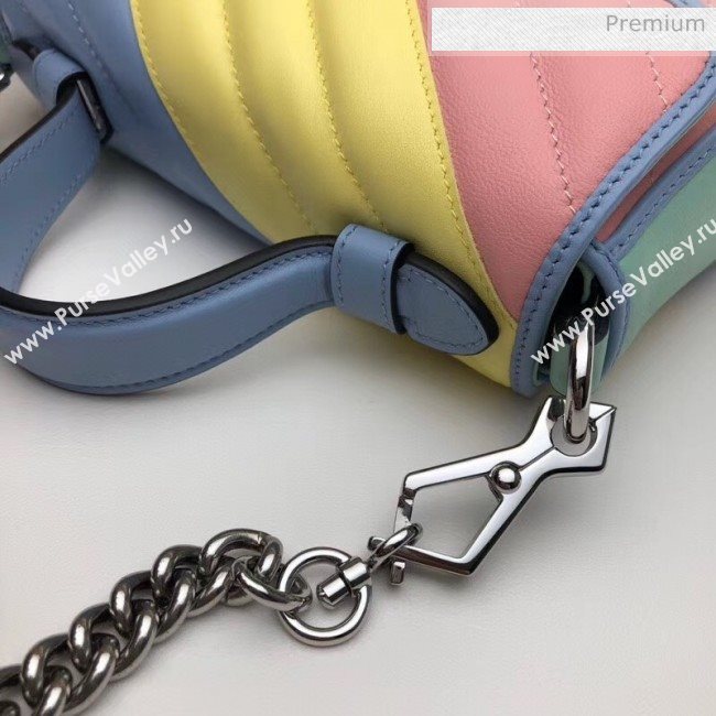 Gucci GG Marmont Matelassé Mini Top Handle Bag 547260 Multicolor Pastel 2020 (DLH-20051126)