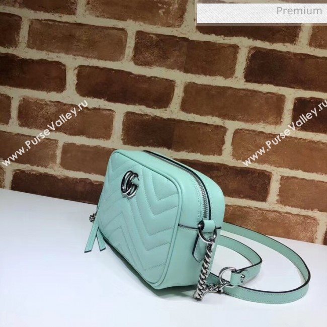 Gucci GG Marmont Matelassé Mini Shoulder Bag 448065 Pastel Geen 2020 (DLH-20051144)