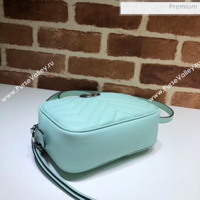 Gucci GG Marmont Matelassé Mini Shoulder Bag 448065 Pastel Geen 2020 (DLH-20051144)