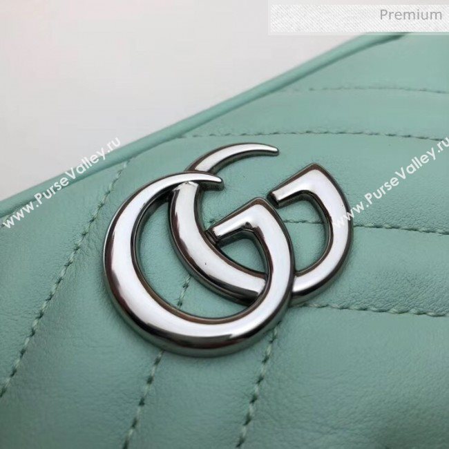 Gucci GG Marmont Matelassé Mini Shoulder Bag 448065 Pastel Geen 2020 (DLH-20051144)