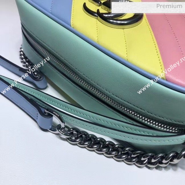 Gucci GG Marmont Matelassé Small Shoulder Bag 447632 Multicolored Pastel 2020 (DLH-20051146)