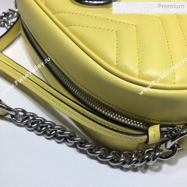 Gucci GG Marmont Matelassé Small Shoulder Bag 447632 Pastel Yellow 2020 (DLH-20051149)