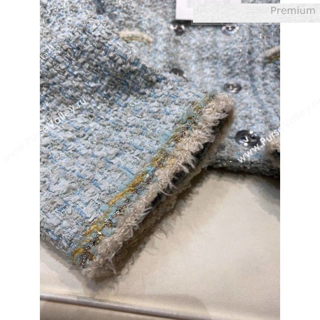 Chanel Tweed Jacket CH11 Blue 2020 (Q-20051232)