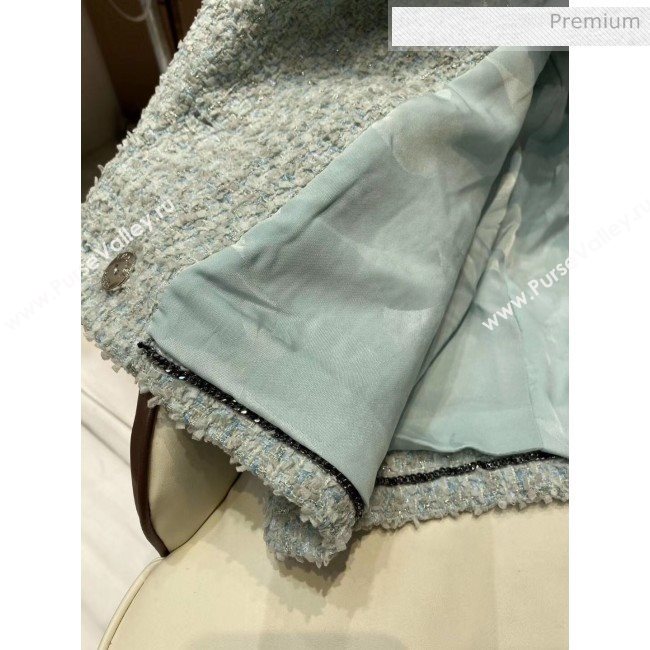 Chanel Tweed Jacket CH11 Blue 2020 (Q-20051232)