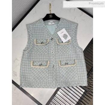 Chanel Tweed Vest CH13 Blue 2020 (Q-20051234)