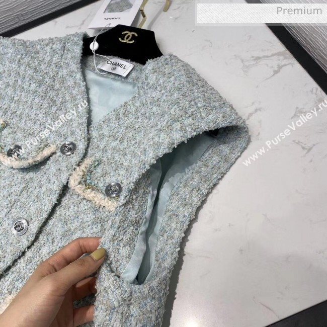 Chanel Tweed Vest CH13 Blue 2020 (Q-20051234)