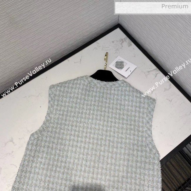 Chanel Tweed Vest CH13 Blue 2020 (Q-20051234)