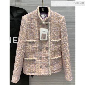chaneI Tweed Jacket CH16 Pink 2020 (Q-20051240)