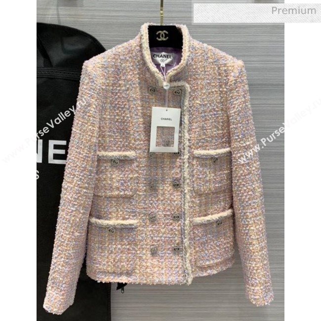 Chanel Tweed Jacket CH16 Pink 2020 (Q-20051240)