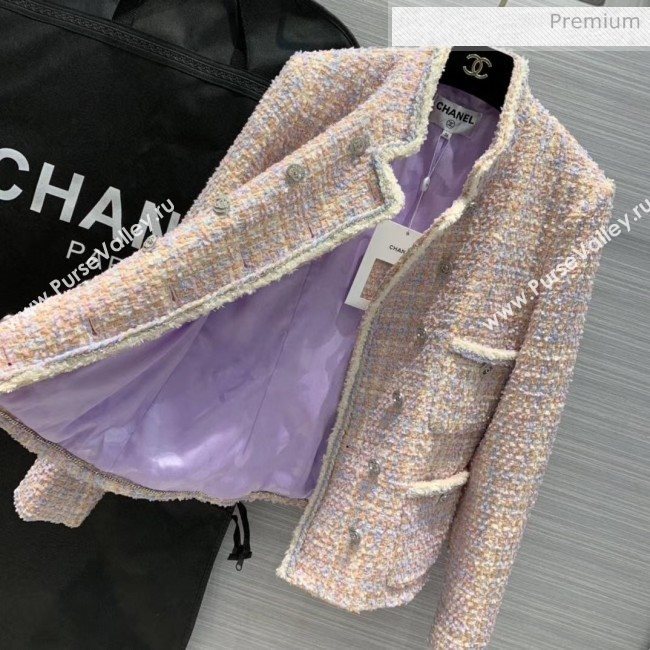 Chanel Tweed Jacket CH16 Pink 2020 (Q-20051240)