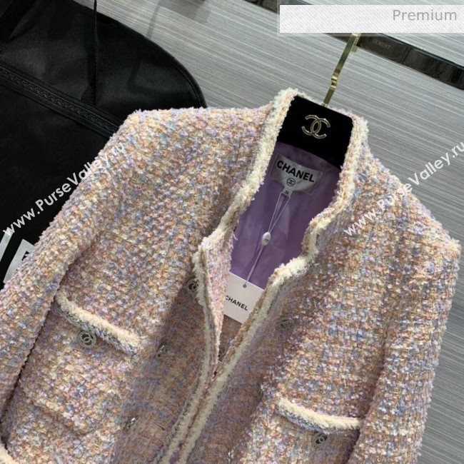 Chanel Tweed Jacket CH16 Pink 2020 (Q-20051240)