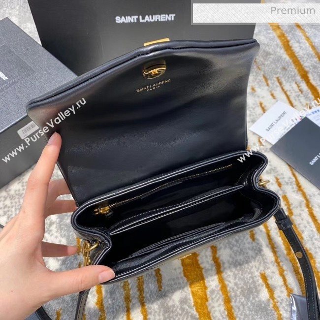 Saint Laurent LOULOU TOY Bag IN MATELASSÉ "Y" Leather 467072 Black/Gold 2020(Top Quality) (JD-20051313)