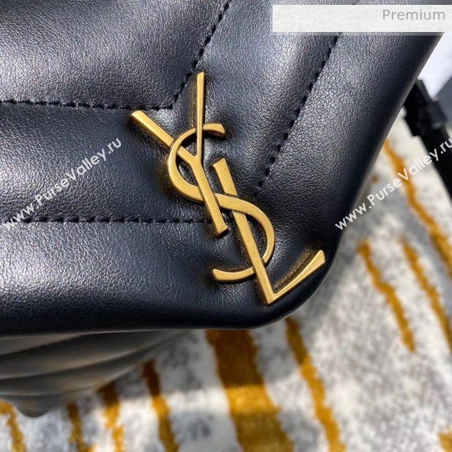 Saint Laurent LOULOU TOY Bag IN MATELASSÉ "Y" Leather 467072 Black/Gold 2020(Top Quality) (JD-20051313)