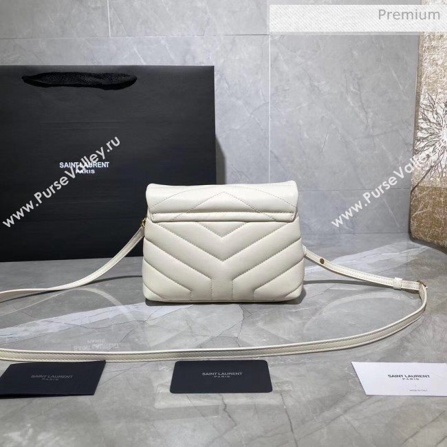 Saint Laurent LOULOU TOY Bag IN MATELASSÉ "Y" Leather 467072 White 2020 (MH-20051315)