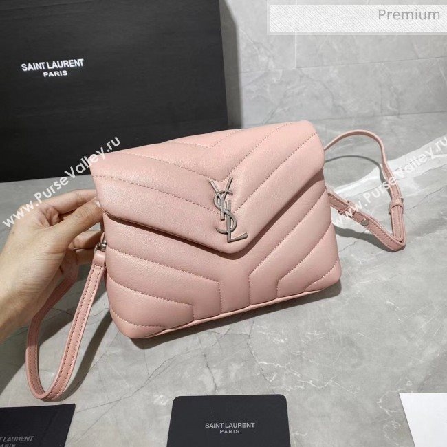 Saint Laurent LOULOU TOY Bag IN MATELASSÉ "Y" Leather 467072 Pink 2020 (MH-20051320)